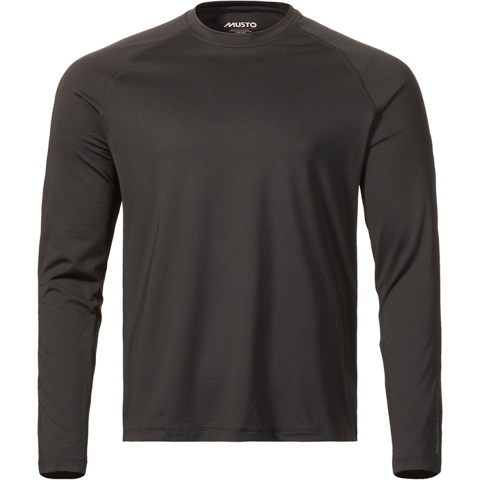 2023 Musto Mens Evolution Sunblock Long Sleeve T Shirt 2.0 81155 Black